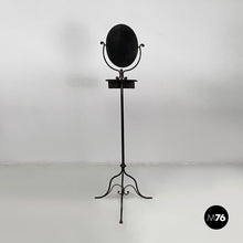 画像をギャラリービューアに読み込む, Black metal console with mirror, late 1800s
