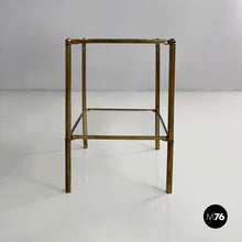 将图片加载到图库查看器，Coffe tables in brass and glass, 1960s
