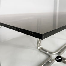 画像をギャラリービューアに読み込む, Dining table in smoked glass and steel, 1970s
