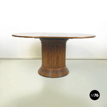 Load image into Gallery viewer, Round or oval wooden dining table with extensions, 1960s
