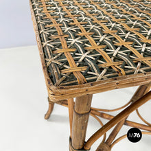 Load image into Gallery viewer, Outdoor dining table in rattan, early 1900s
