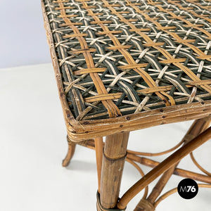 Outdoor dining table in rattan, early 1900s