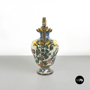 Handcrafted Albisola vase in ceramic, 1900s