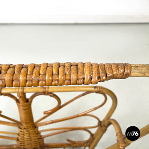 Magazine rack in rattan, 1960s