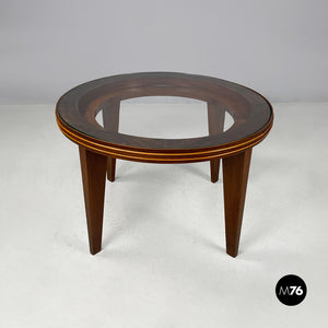 Round wooden coffee table, 1930s