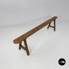 Carica l&#39;immagine nel visualizzatore di Gallery, Narrow solid wood bench, 1930s

