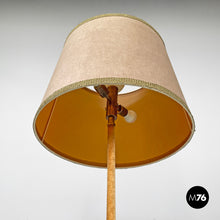Load image into Gallery viewer, Velvet and brass floor lamp, 1940s
