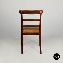 Carica l'immagine nel visualizzatore di Gallery, Chairs in wood and leather, 1930s
