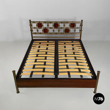将图片加载到图库查看器，Double bed by Osvaldo Borsani and Arnaldo Pomodoro for Atelier Borsani Varedo, 1950s

