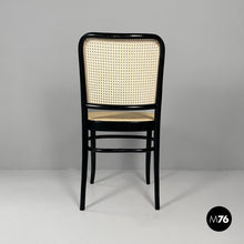 Load image into Gallery viewer, Chair in straw and black wood, 1980s

