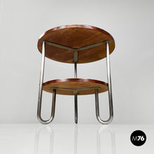 Load image into Gallery viewer, Round wooden coffee table, 1930s
