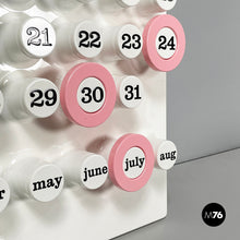 Load image into Gallery viewer, Pink rings for the perpetual wall calendar by Ring A Date, 2020s
