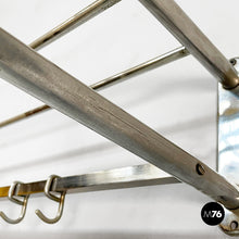 Load image into Gallery viewer, Metal coat hanger with hat rack, 1940s

