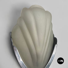 Load image into Gallery viewer, Shell-shaped wall lamps in glass and metal, 1930s
