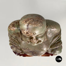 Charger l&#39;image dans la galerie, Buddha sculpture in jade and wood, 1950s
