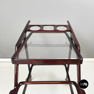 Wooden cart with tray by Cesare Lacca, 1950s