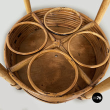 Charger l'image dans la galerie, Bamboo and rattan serving trolley, 1960s
