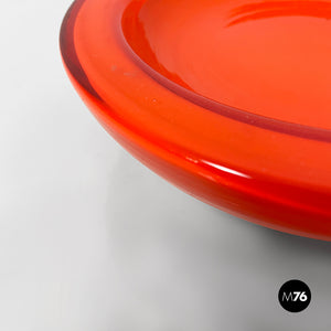 Pocket emptier in orange glass, 1970s