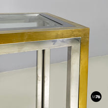 Load image into Gallery viewer, Console in glass, brass and steel by Nanda Vigo, 1970s
