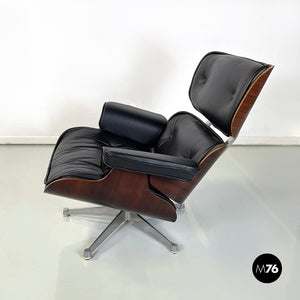 Armchair and ottoman 670 and 671 by Charles and Ray Eames for Herman Miller, 1970s