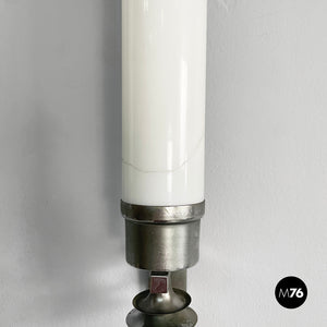 Wall lamps in opaline glass and metal, 1930s