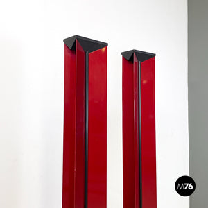 Floor lamps in red metal by Relco, 1990s