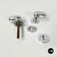 Load image into Gallery viewer, Chromed metal handles and locks by Luigi Caccia Dominioni for Azucena, 1960s
