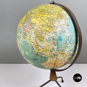 Table globe in metal, 1960s