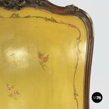 Load image into Gallery viewer, Fire screen in crafted wood with floral decorations, 1940s
