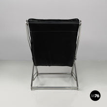 Load image into Gallery viewer, Armchair in faux leather and steel, 1970s
