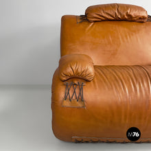 Carica l'immagine nel visualizzatore di Gallery, Brown leather armchairs, 1970s
