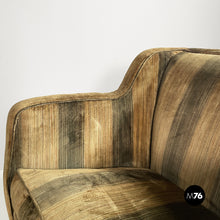 Charger l'image dans la galerie, Striped velvet armchairs, 1930s
