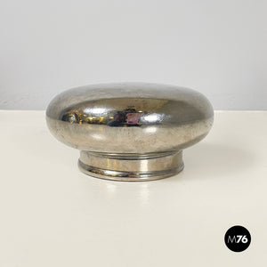 Decorative table object in silver ceramic, 2000s