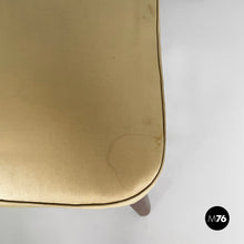 Carica l'immagine nel visualizzatore di Gallery, Pouf in wood and beige satin, 1940s
