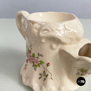 Barber mug in white ceramic by Staffordshire, 1900s