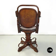 Load image into Gallery viewer, Swivel chair in wood by Thonet, 1900s
