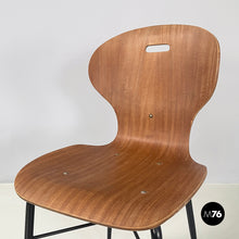 Carica l&#39;immagine nel visualizzatore di Gallery, Chair in wood and black metal, 1960s
