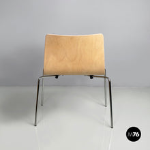 将图片加载到图库查看器，Chair in light wood and metal, 1980s

