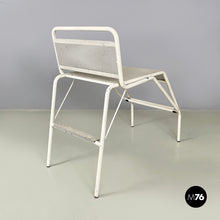 Charger l&#39;image dans la galerie, Chair stairs in white metal, 1960s
