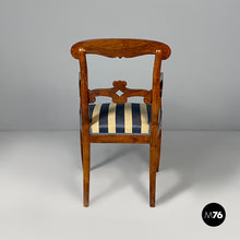 画像をギャラリービューアに読み込む, Chairs in wood and fabric, mid 19th century
