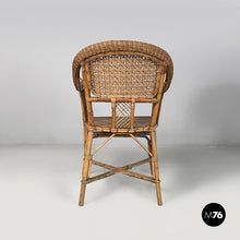 Load image into Gallery viewer, Chairs in rattan and light blue rattan, early 1900s
