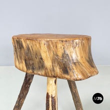 将图片加载到图库查看器，Rustic table stools in wood, 2000s
