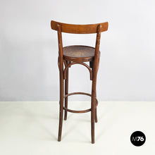 Carica l&#39;immagine nel visualizzatore di Gallery, High bar stool in wood, 1900-1950s
