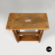 Load image into Gallery viewer, Stool ladder in wood, 1930s
