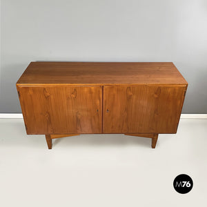 Wooden sideboard with drawer and shelves, 1960s
