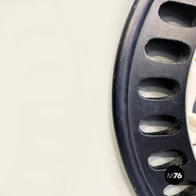 Load image into Gallery viewer, Round wall mirror in black wood, 20th century
