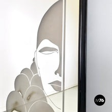 Load image into Gallery viewer, Wall mirror with backlit design, 1950s
