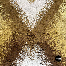 Carica l&#39;immagine nel visualizzatore di Gallery, White, yellow and brown long pile carpet, 1970s
