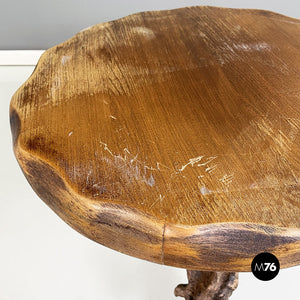 Rustic coffee table in wood and branches, 1950s