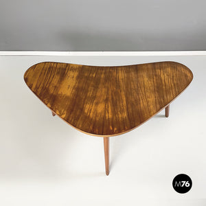 Triangular coffe table in solid wood, 1960s